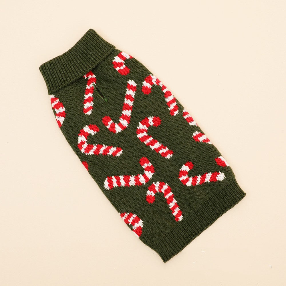 KFX-2767037 Cozy Christmas Sweater for Small and Medium Dogs in Red and Plaid