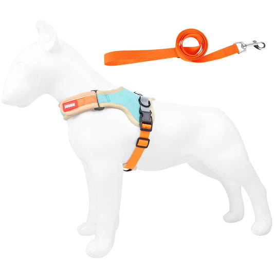 KFX-2768317 Reflective Deerskin Pet Harness with Adjustable Chest Strap in Multiple Colors
