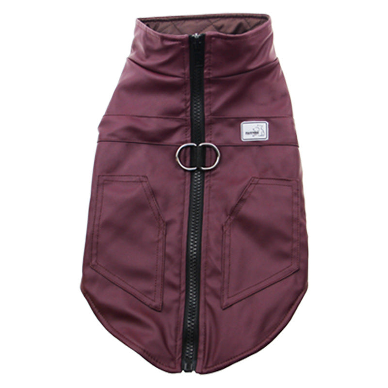 KFX-2768701 Warm Thickened Vest for Small and Medium Dogs - Teddy Jacket in Grey, Mauve, Brown