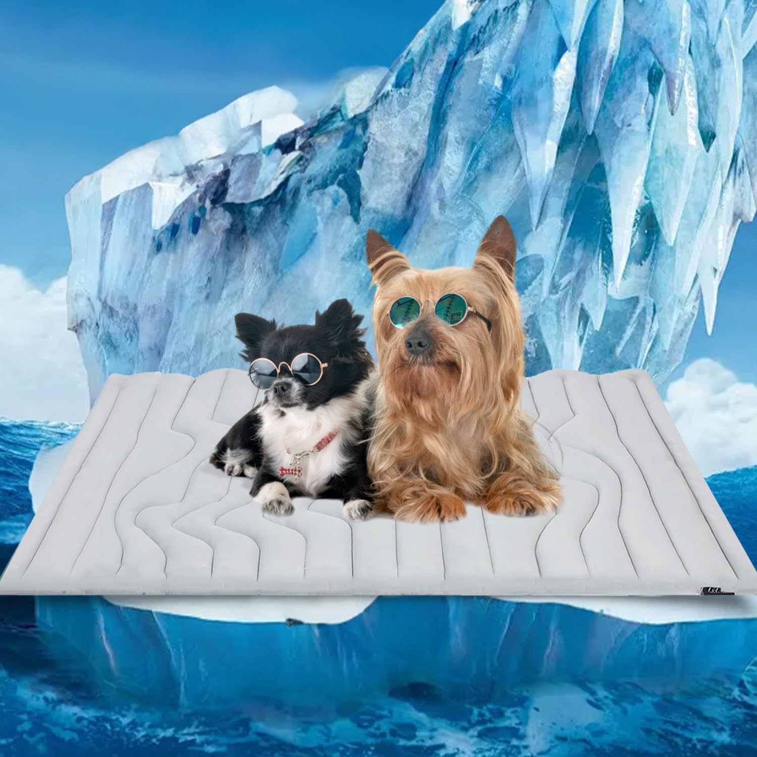 KFX-2770877 Dual-Purpose Cooling Pad for Dogs and Cats, Heatstroke Prevention, Casual Polyester Design, Available in M, L, XL