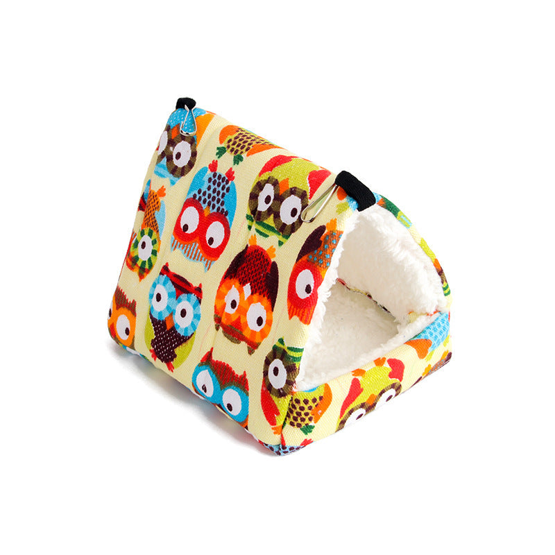 KFX-2773053 Cozy Flannel Pet Nest for Small Animals - Perfect for Hamsters, Hedgehogs, Sugar Gliders and More