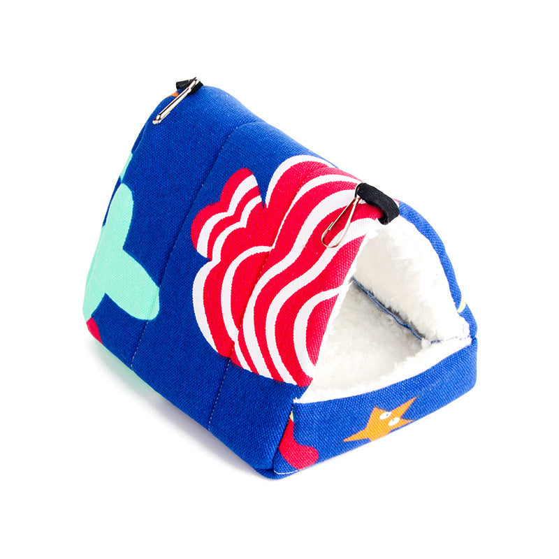 KFX-2773053 Cozy Flannel Pet Nest for Small Animals - Perfect for Hamsters, Hedgehogs, Sugar Gliders and More