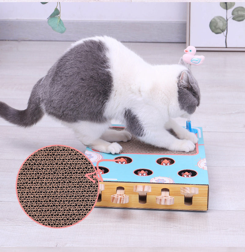 KFX-2775613 Interactive Cat Toy Teaser - Whack-A-Mole Game for Indoor Fun