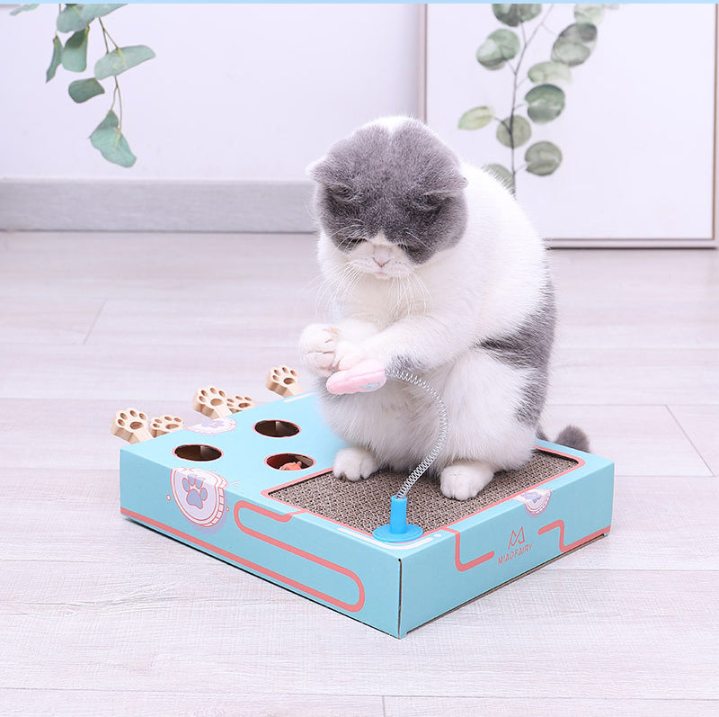 KFX-2775613 Interactive Cat Toy Teaser - Whack-A-Mole Game for Indoor Fun