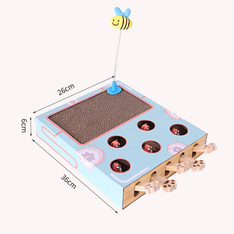 KFX-2775613 Interactive Cat Toy Teaser - Whack-A-Mole Game for Indoor Fun