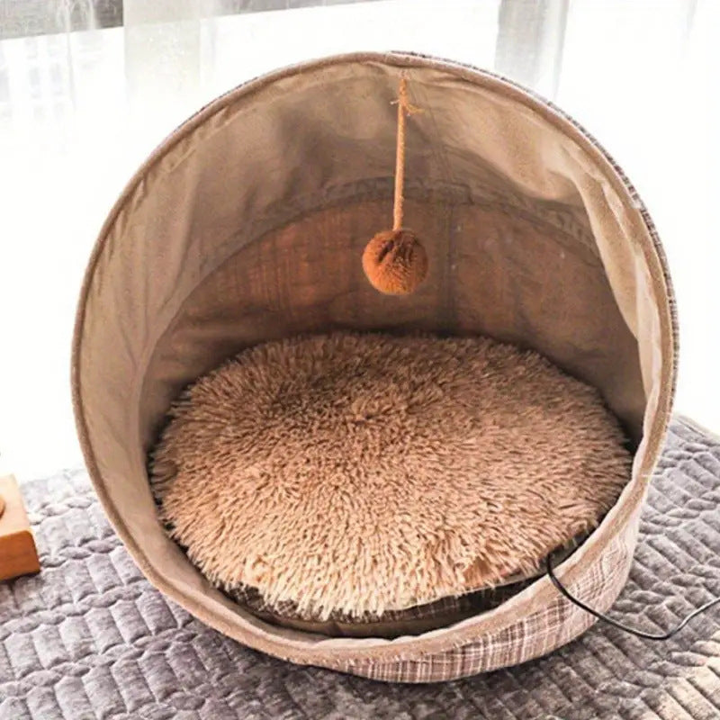 KFX-2776637 Three-Speed Electric Blanket for Cats - Soft Cloth, 40cm Diameter, Multiple Colors Available