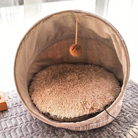 KFX-2776637 Three-Speed Electric Blanket for Cats - Soft Cloth, 40cm Diameter, Multiple Colors Available