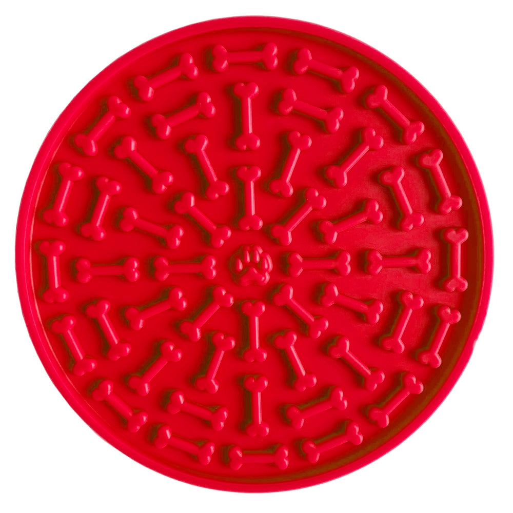 KFX-2778557 Silicone Dog Licking Mat with Suction Cups - Slow Feed Interactive Pet Feeding Plate in Multiple Colors