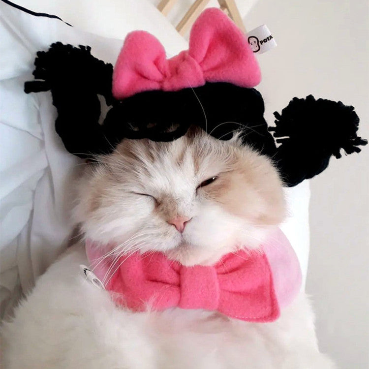 KFX-2779581 Cat Headgear Double Dough-twist Style Plaits in Multiple Colors, Handmade Polyester Costume Accessory