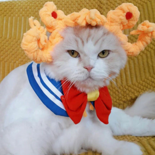 KFX-2779581 Cat Headgear Double Dough-twist Style Plaits in Multiple Colors, Handmade Polyester Costume Accessory