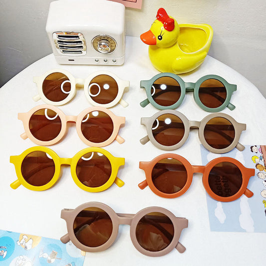 KFX-2782141 Round Frame Fashion Pet Sunglasses for Medium & Large Dogs - Plastic, Multiple Colors Available