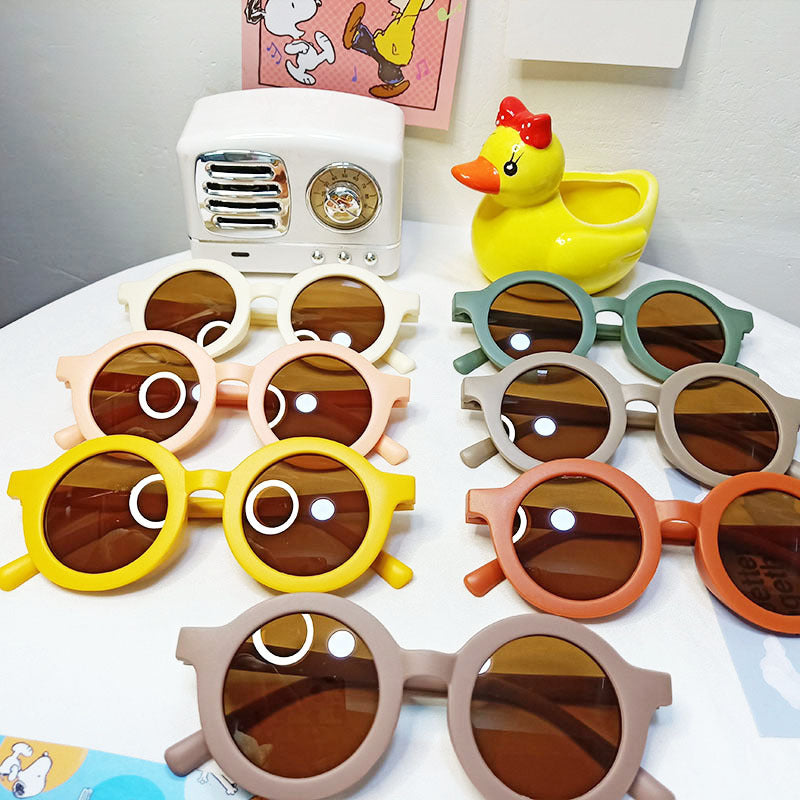 KFX-2782141 Round Frame Fashion Pet Sunglasses for Medium & Large Dogs - Plastic, Multiple Colors Available