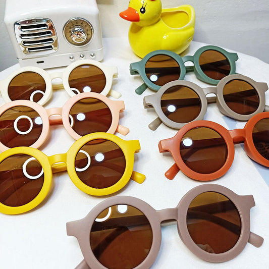 KFX-2782141 Round Frame Fashion Pet Sunglasses for Medium & Large Dogs - Plastic, Multiple Colors Available