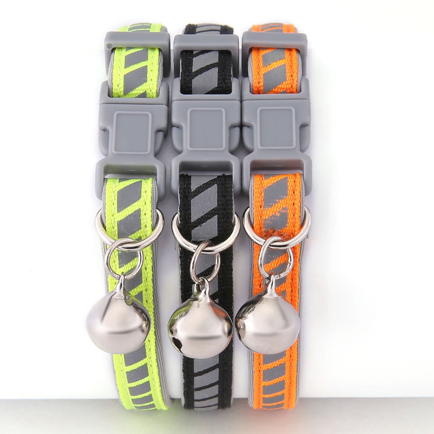 KFX-2782525 Reflective Outdoor Pet Collar with Soft Resin Buckle - Adjustable Neck Circumference 20-34cm