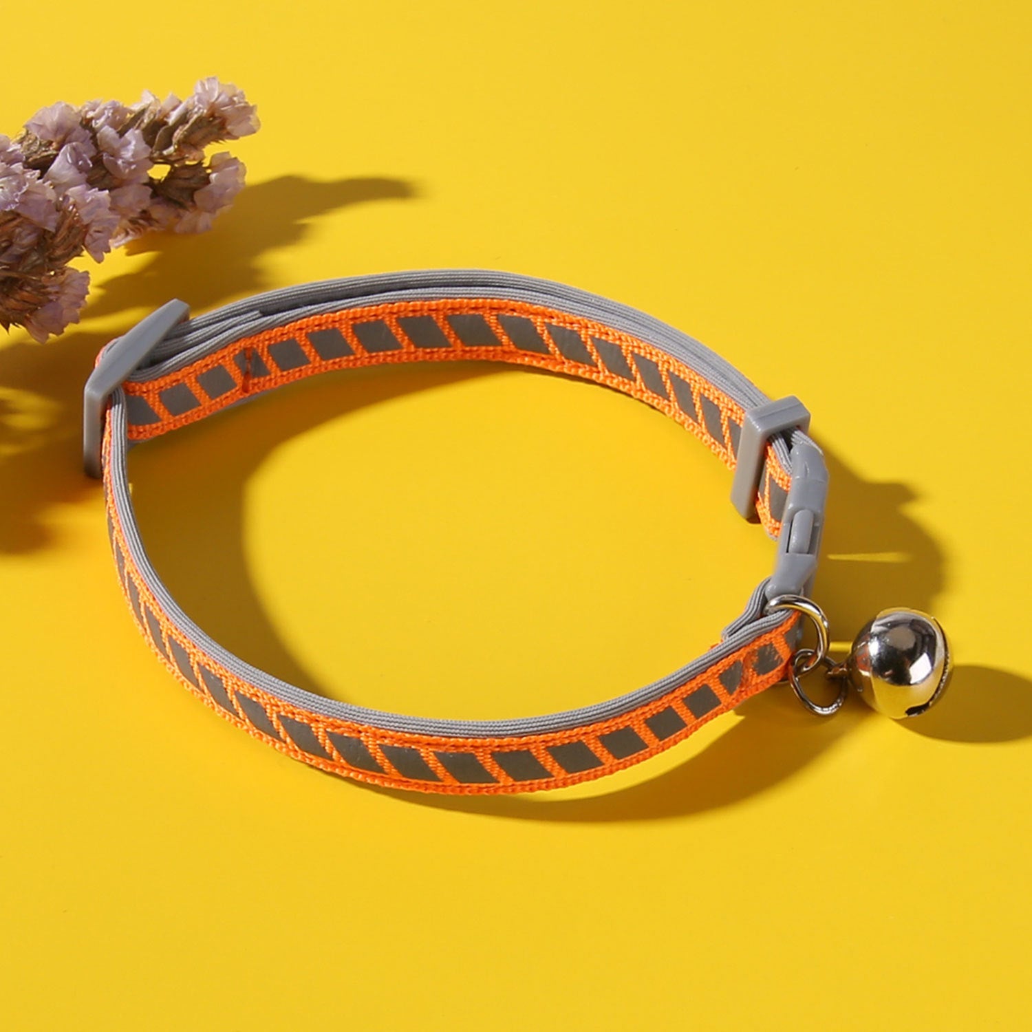 KFX-2782525 Reflective Outdoor Pet Collar with Soft Resin Buckle - Adjustable Neck Circumference 20-34cm