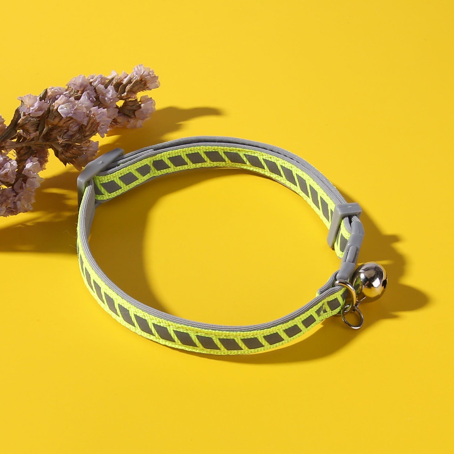 KFX-2782525 Reflective Outdoor Pet Collar with Soft Resin Buckle - Adjustable Neck Circumference 20-34cm