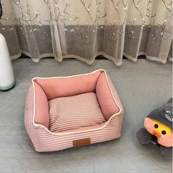 KFX-2784573 Removable and Washable Cat Litter Mat in Elegant Gray - Breathable Cotton and Linen Options Available