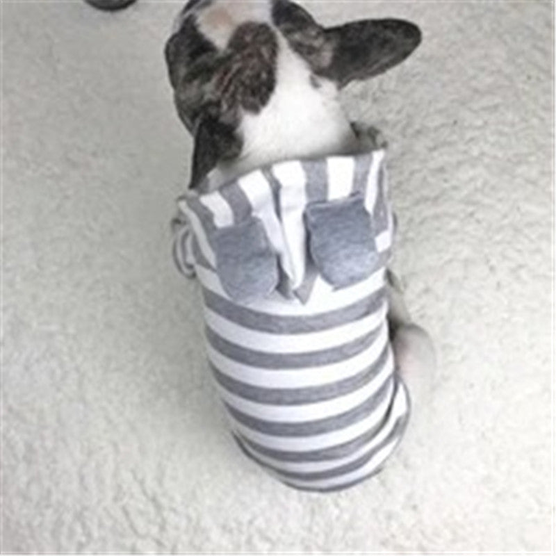 KFX-2785597 Striped Cotton Sweater for Pets - Cozy and Stylish Pet Clothing