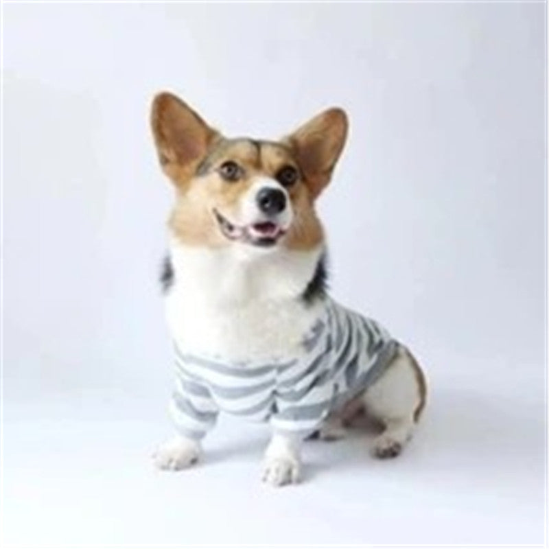 KFX-2785597 Striped Cotton Sweater for Pets - Cozy and Stylish Pet Clothing