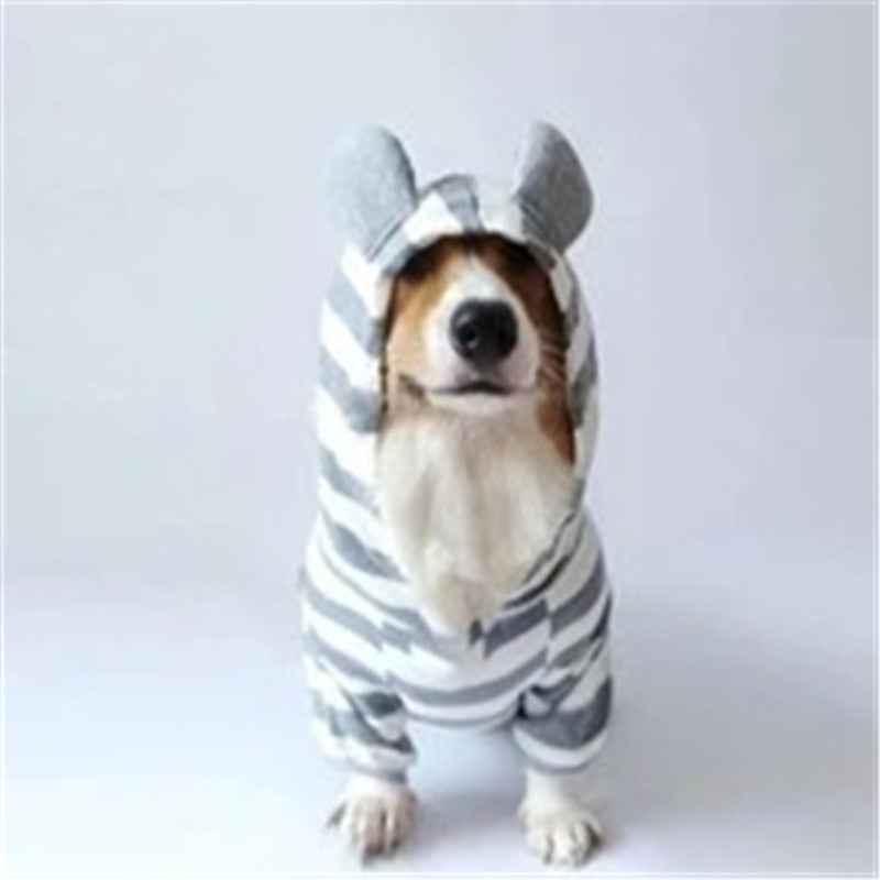 KFX-2785597 Striped Cotton Sweater for Pets - Cozy and Stylish Pet Clothing