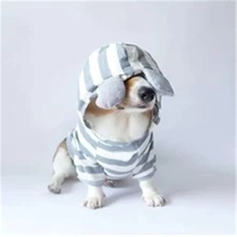 KFX-2785597 Striped Cotton Sweater for Pets - Cozy and Stylish Pet Clothing
