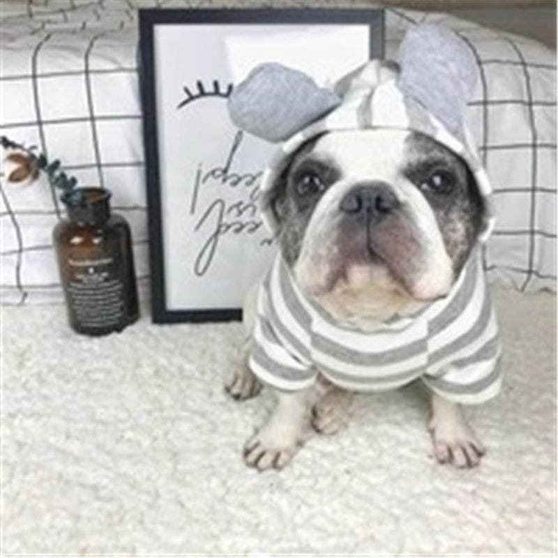 KFX-2785597 Striped Cotton Sweater for Pets - Cozy and Stylish Pet Clothing