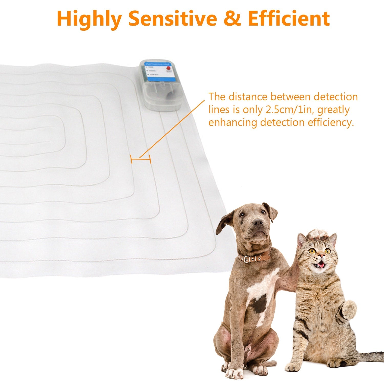 KFX-2785981 Electronic Pet Training Mat with 3 Modes - 60x12in Safe Shock Pad for Dogs and Cats