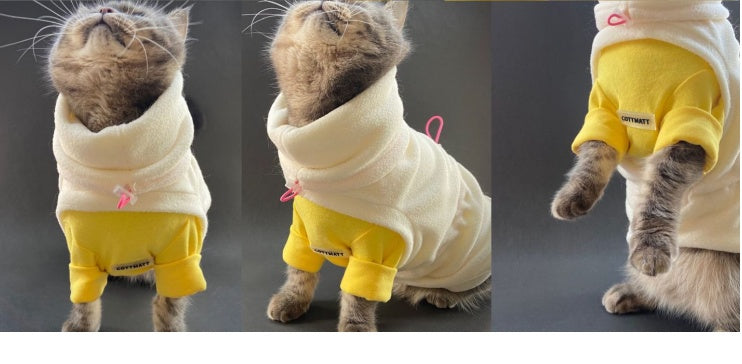 KFX-2787901 Casual Two-Legged Winter Clothing for Hairless Cats - Polyester Design
