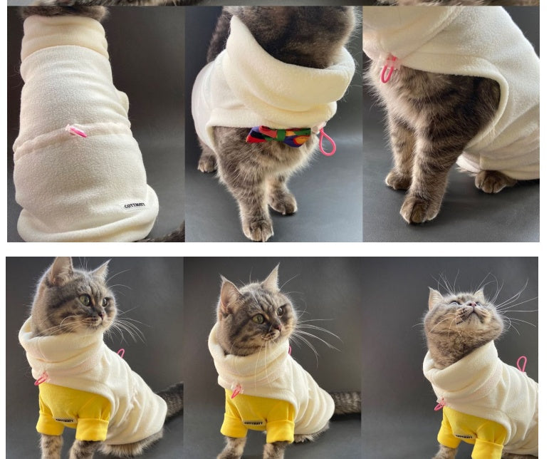 KFX-2787901 Casual Two-Legged Winter Clothing for Hairless Cats - Polyester Design