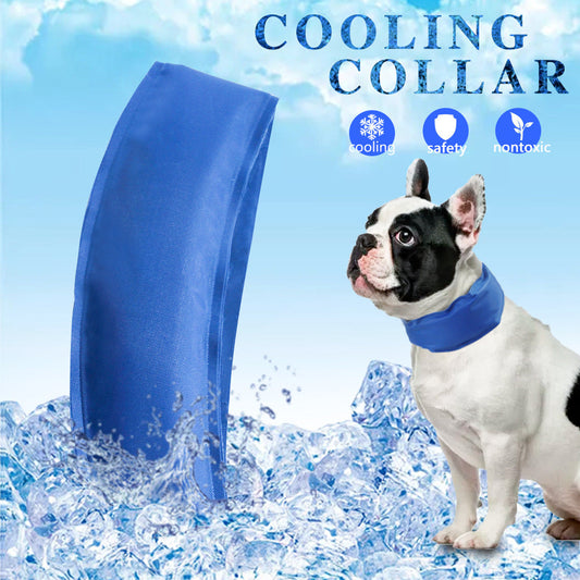 KFX-2788285 Cooling Dog Collar for Summer - Soft Ice Pad Scarf to Prevent Heatstroke - Lightweight and Breathable Design