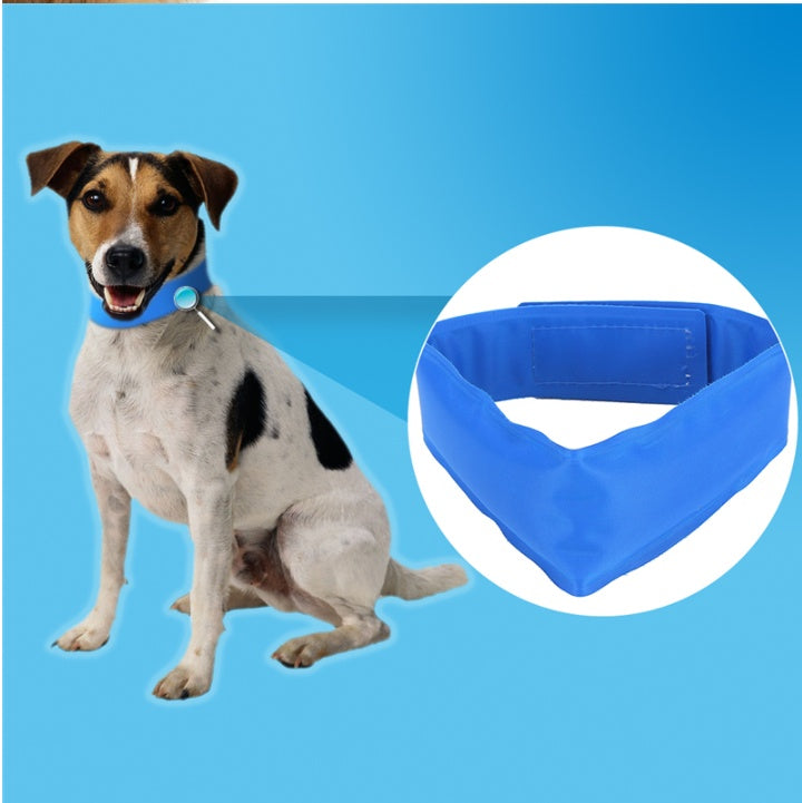 KFX-2788285 Cooling Dog Collar for Summer - Soft Ice Pad Scarf to Prevent Heatstroke - Lightweight and Breathable Design