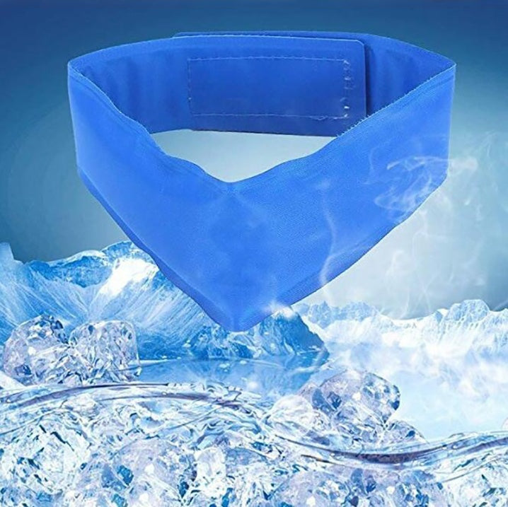 KFX-2788285 Cooling Dog Collar for Summer - Soft Ice Pad Scarf to Prevent Heatstroke - Lightweight and Breathable Design