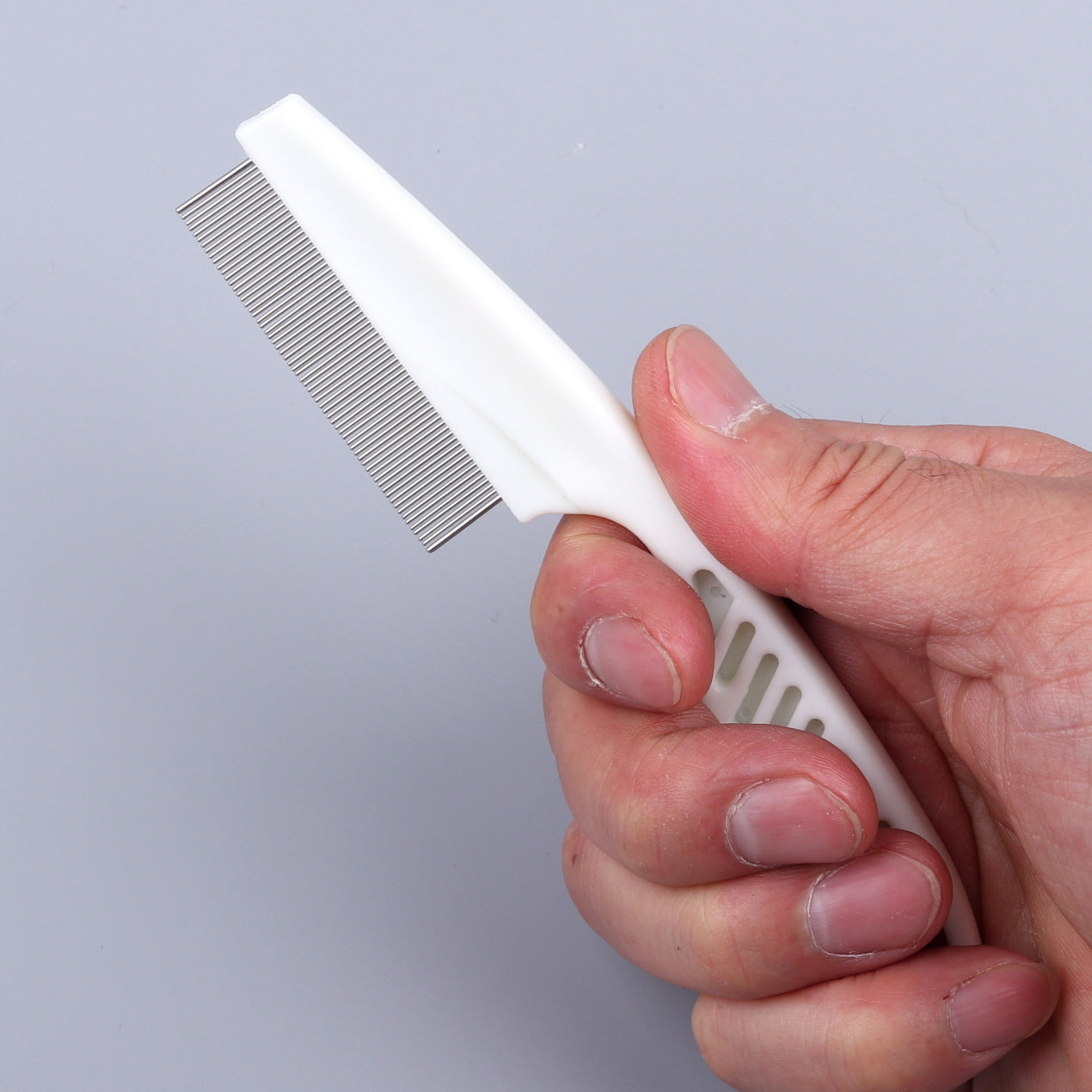 KFX-2791869 Stainless Steel Flea Comb for Dogs and Cats - Fine Teeth, Large and Small Sizes Available