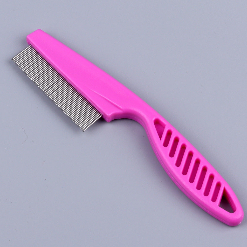 KFX-2791869 Stainless Steel Flea Comb for Dogs and Cats - Fine Teeth, Large and Small Sizes Available