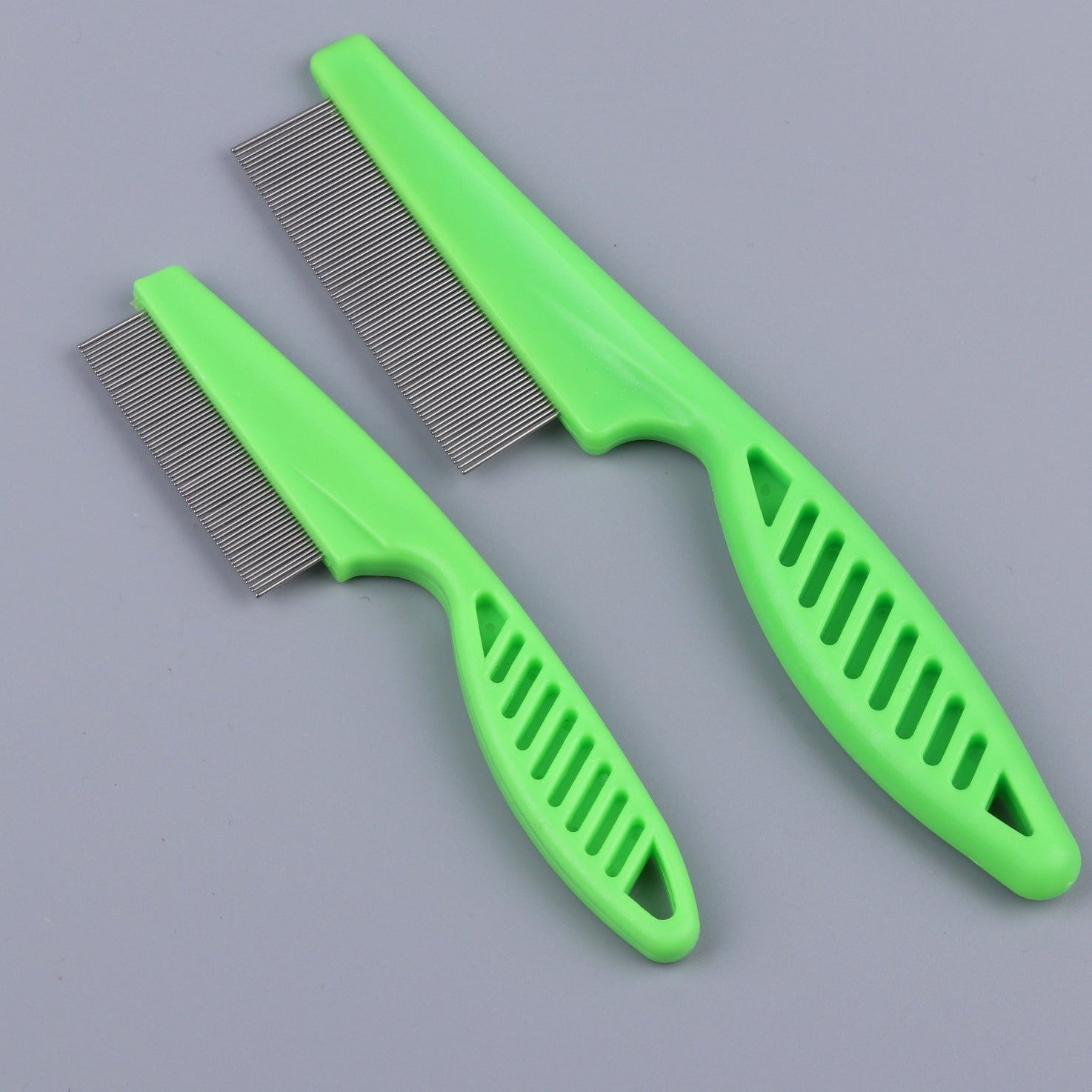 KFX-2791869 Stainless Steel Flea Comb for Dogs and Cats - Fine Teeth, Large and Small Sizes Available