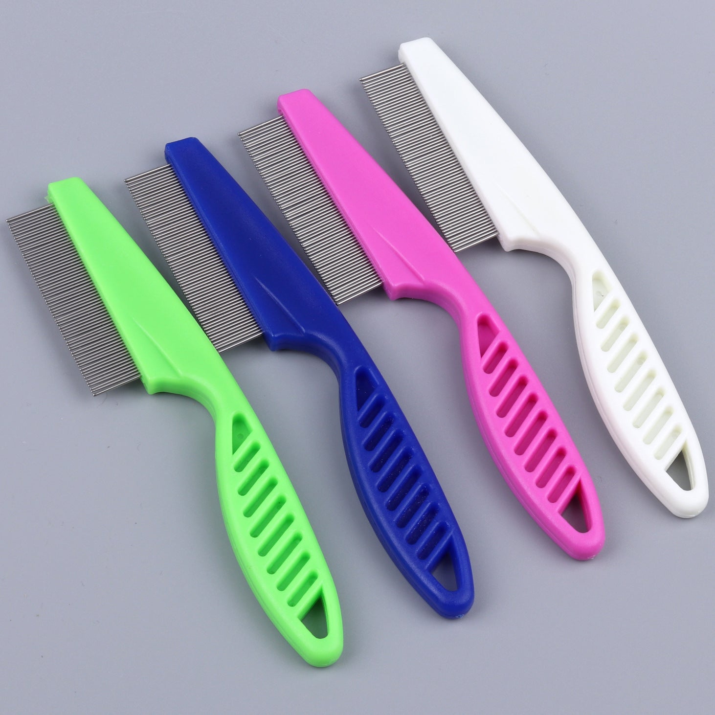 KFX-2791869 Stainless Steel Flea Comb for Dogs and Cats - Fine Teeth, Large and Small Sizes Available