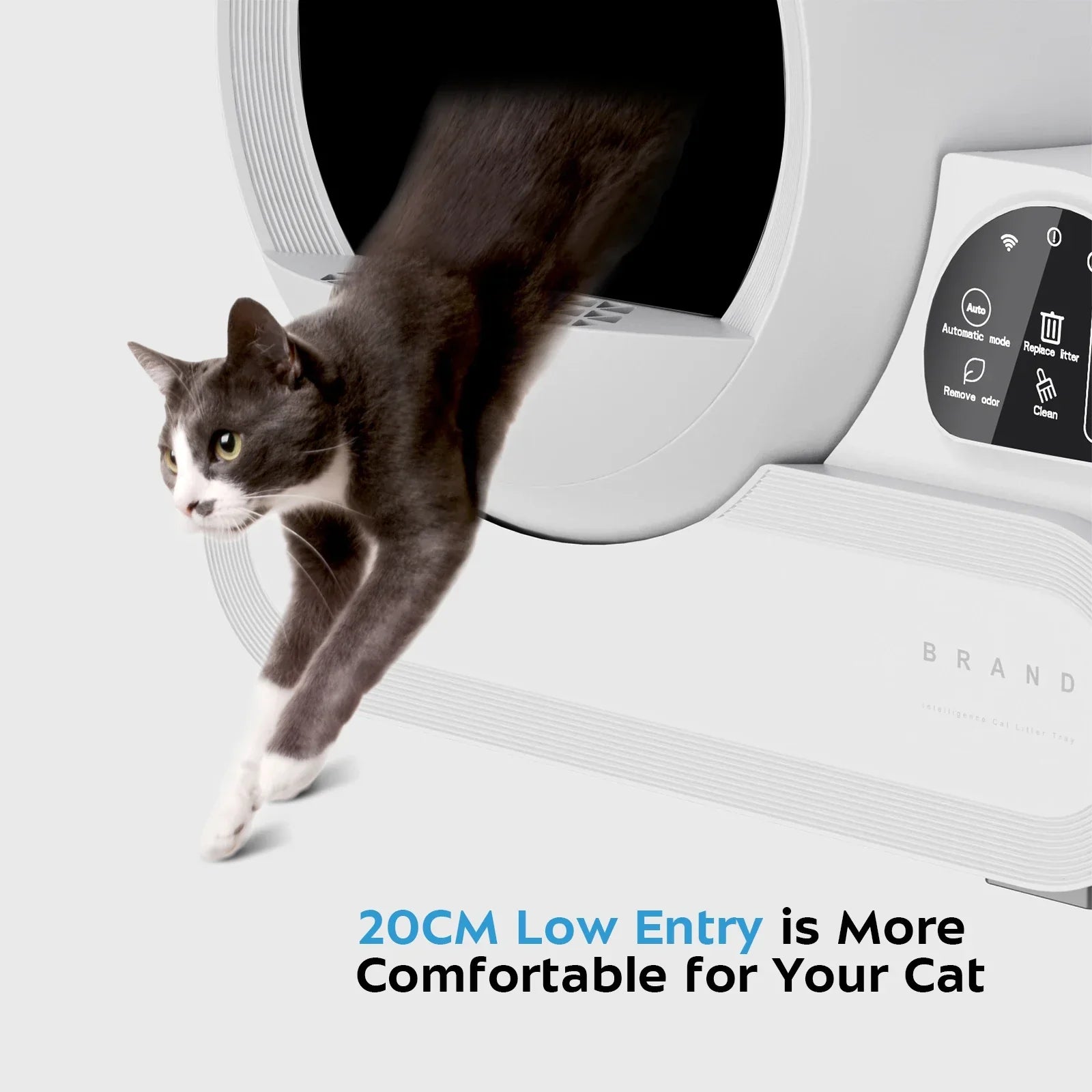KFX-279187 Smart Automatic Self-Cleaning Cat Litter Box with Infrared Sensor and Odor Control - 70L Capacity