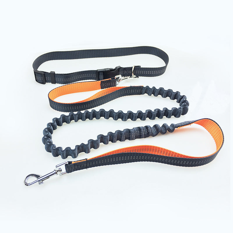KFX-2795837 Durable Polyester Dog Running Leash with Adjustable Traction Belt