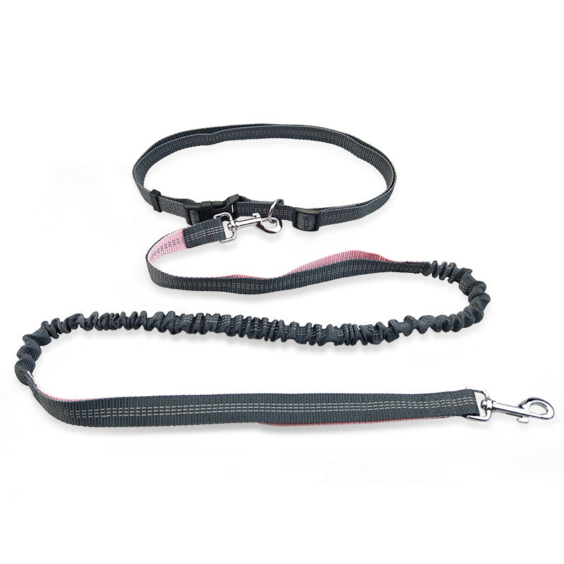KFX-2795837 Durable Polyester Dog Running Leash with Adjustable Traction Belt