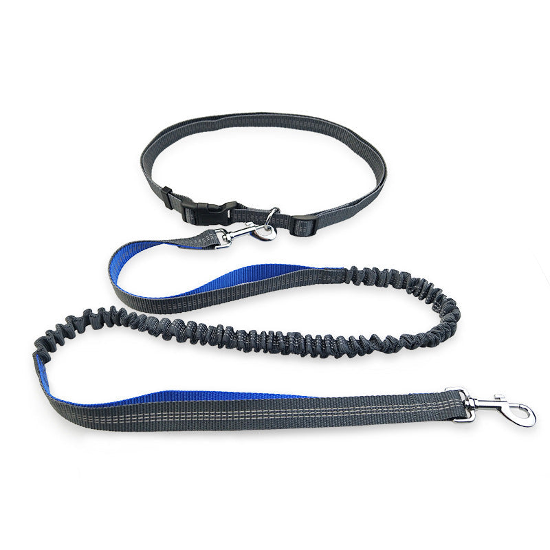 KFX-2795837 Durable Polyester Dog Running Leash with Adjustable Traction Belt