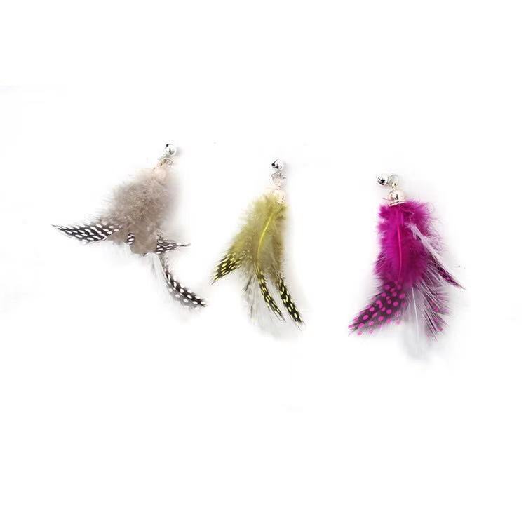 KFX-2796861 Pheasant Feather Replacement Head for DIY Cat Toys - Multiple Colors Available