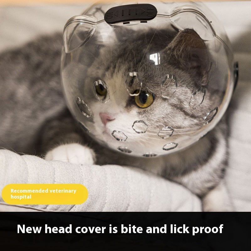KFX-2798013 Cat Head Cover with Booties for Anti-Bite and Anti-Licking Protection