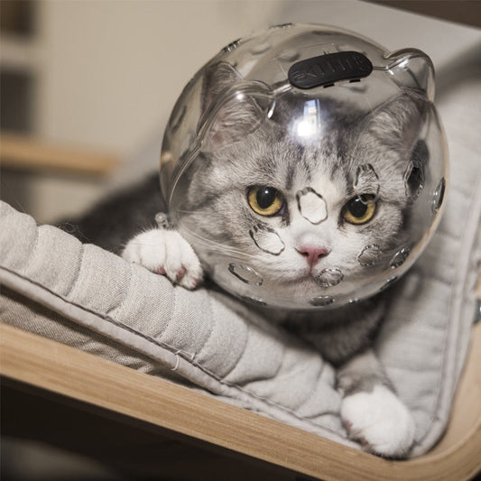 KFX-2798013 Cat Head Cover with Booties for Anti-Bite and Anti-Licking Protection