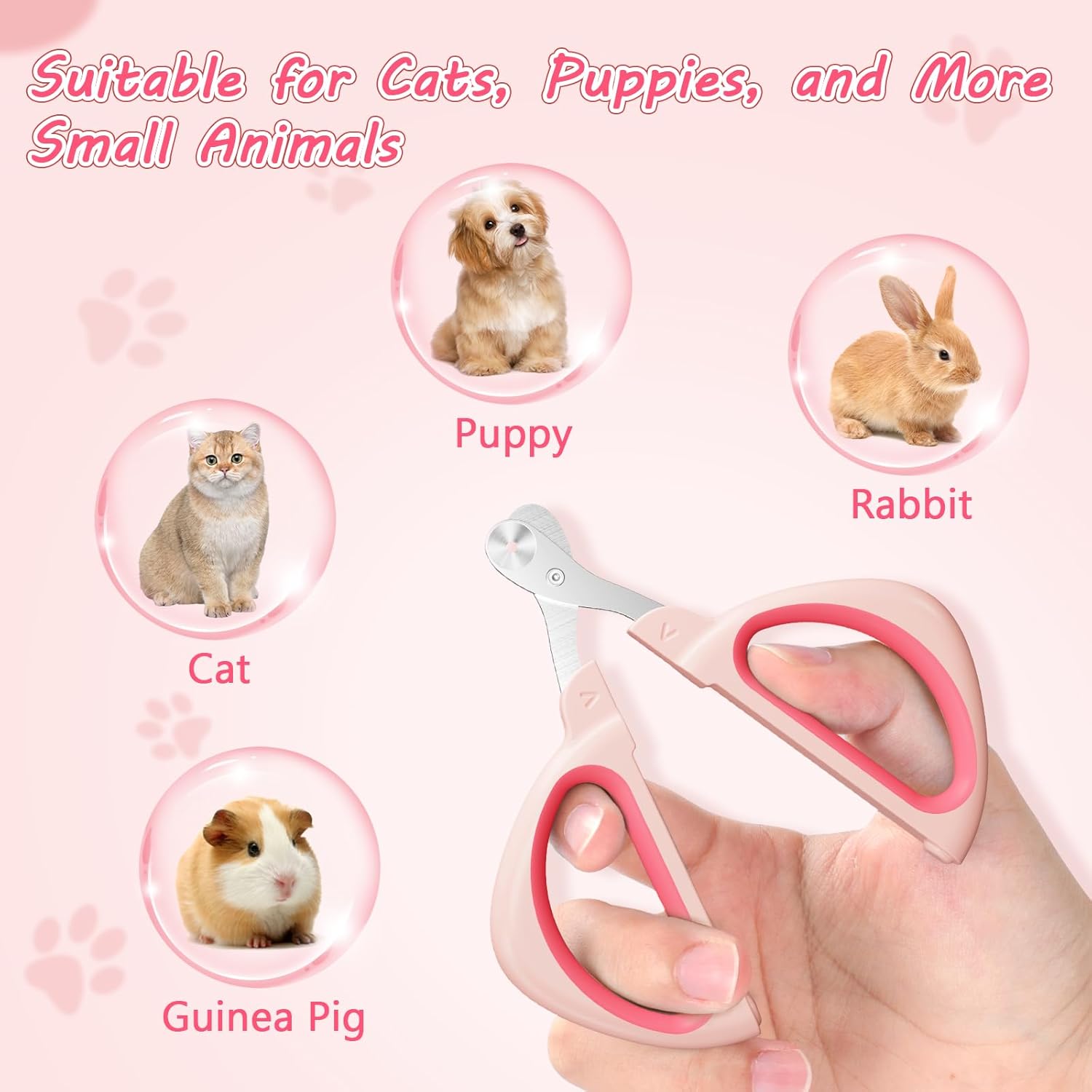 KFX-2799293 Safe and Efficient Cat Nail Clipper with Positioning Hole and Non-Slip Handle