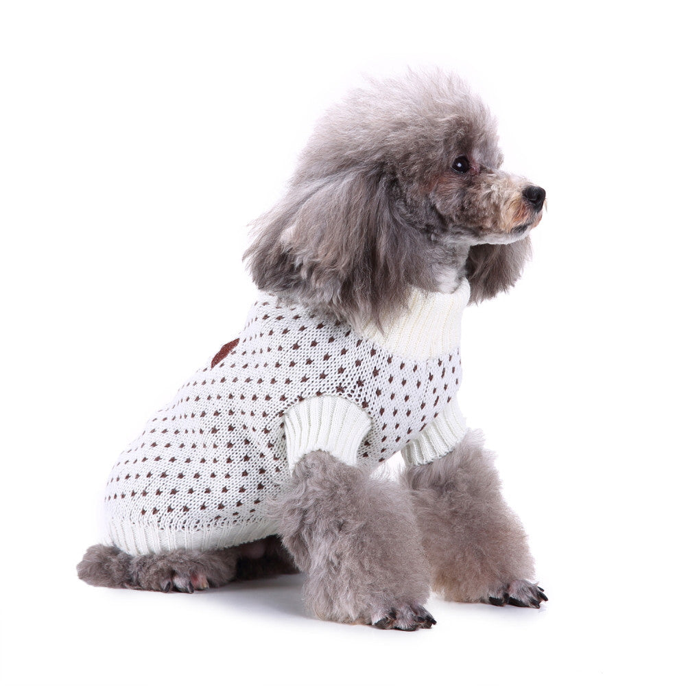 KFX-2799805 Christmas Themed Snowflake Dog Sweater - Polyester, Multiple Sizes Available