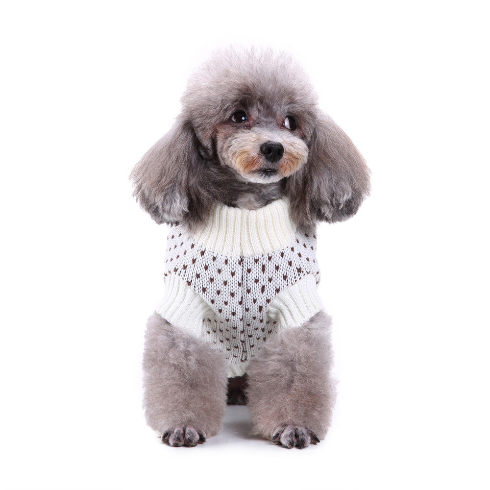 KFX-2799805 Christmas Themed Snowflake Dog Sweater - Polyester, Multiple Sizes Available