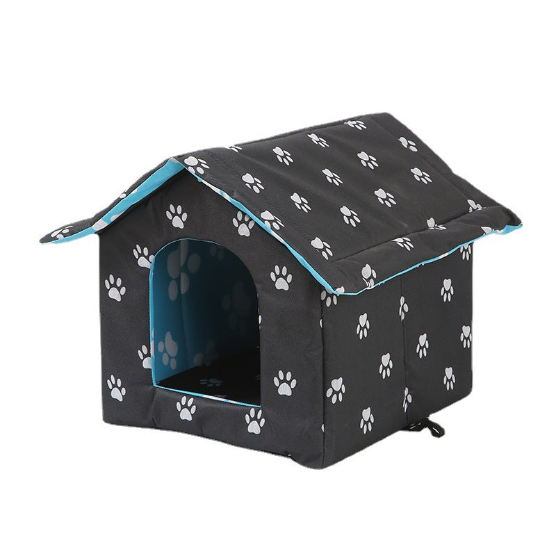 KFX-2801853 Waterproof Foldable Washable Pet Kennel for Dogs and Cats in Camouflage, Army Green, Brown, and Black Paw Print
