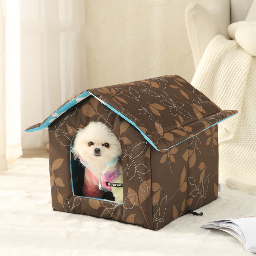 KFX-2801853 Waterproof Foldable Washable Pet Kennel for Dogs and Cats in Camouflage, Army Green, Brown, and Black Paw Print