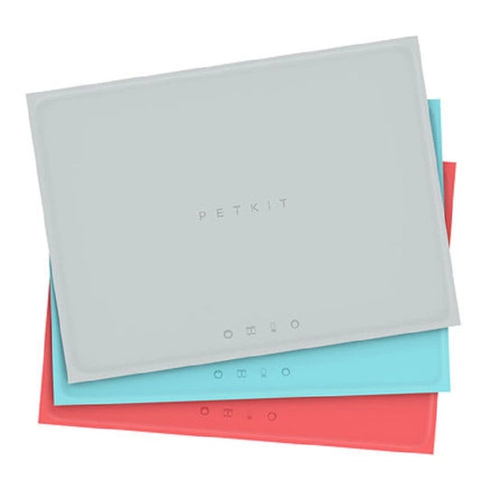 KFX-2803645 Silicone Anti-Spill Pet Placemat, Non-Slip, Waterproof, Easy to Clean, Bite-Resistant, Available in Blue, White, Gray, Red