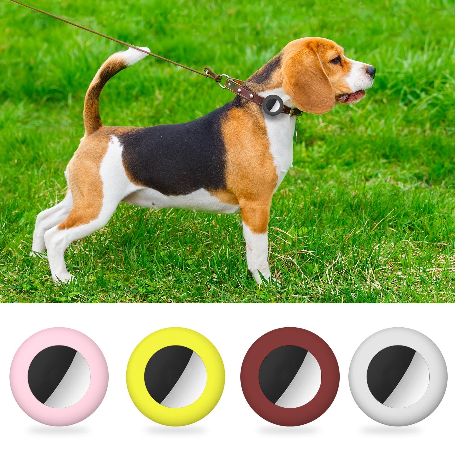 KFX-2803773 Silicone Tracker Pet Collar with Anti-Lost Locator Case, Multiple Colors Available